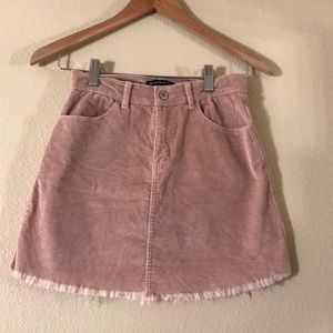 Brandy Melville Pink Corduroy Skirt